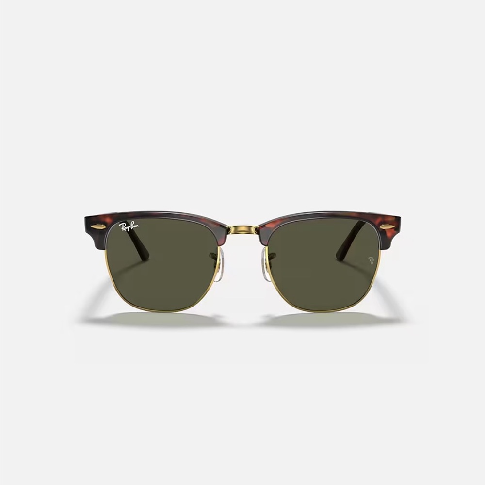 Ray-Ban Clubmaster Classic Polished Tortoise on Gold Sunglasses